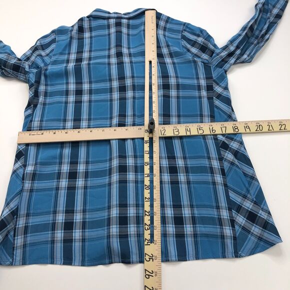 J.Jill Petite Small PS Rayon Button Long Sleeve Multicolor Check Plaid Shirt - Picture 4 of 9